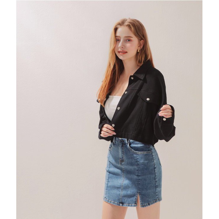 Áo khoác cotton cổ sơ mi nữ Air Space 2030126010 | BigBuy360 - bigbuy360.vn