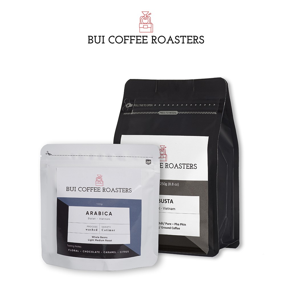 Combo Cà Phê Bột Robusta 250g + Arabica 100g