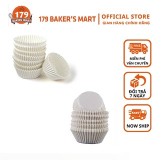 Chén giấy trắng lót bánh muffin, cupcake số 6,8,10,12,15 - 500c - siêu thị 179