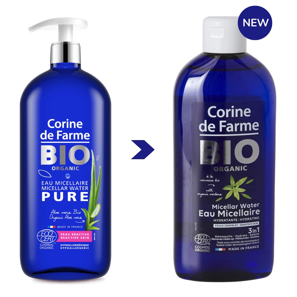 Nước tẩy trang hữu cơ Corine De Farme Organic Micellaire Water Pure 400ml
