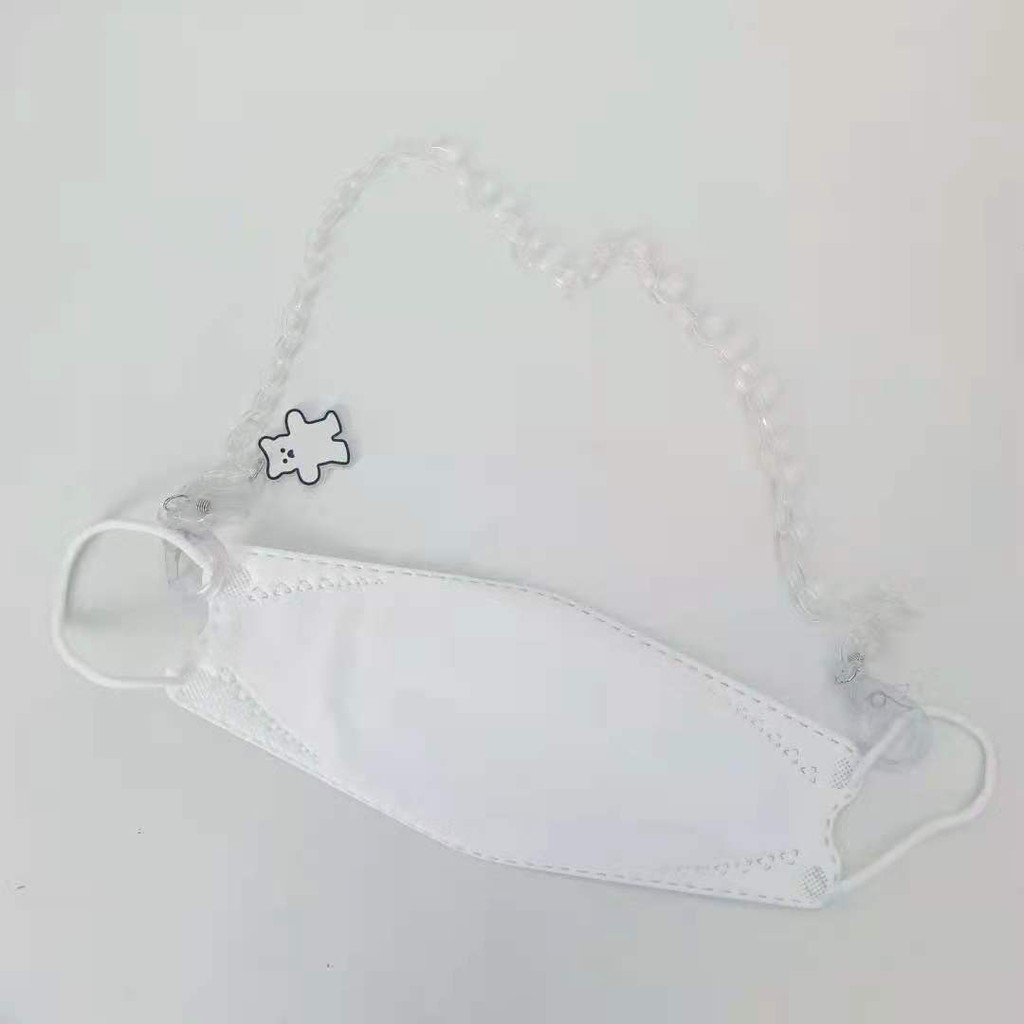 Dây Đeo Khẩu Trang Bằng Nhựa Acrylic Hình Gấu Hoạt Hình Dễ Thương Mới Tiện Dụng