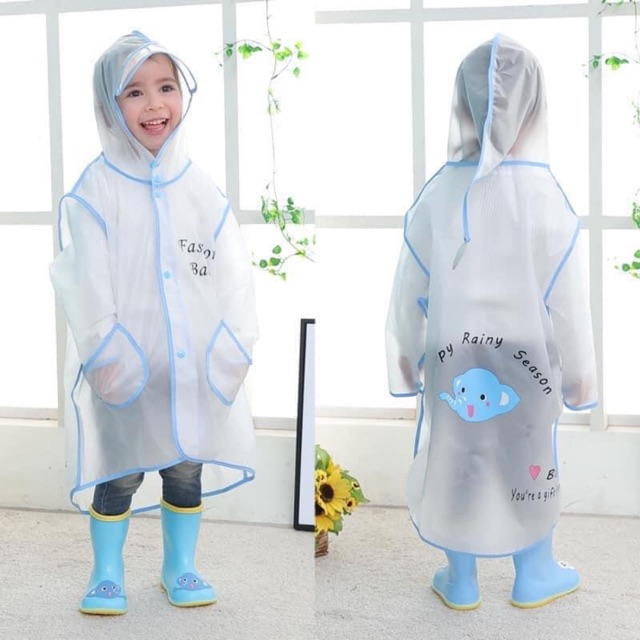 Combo áo mưa và ủng cho bé