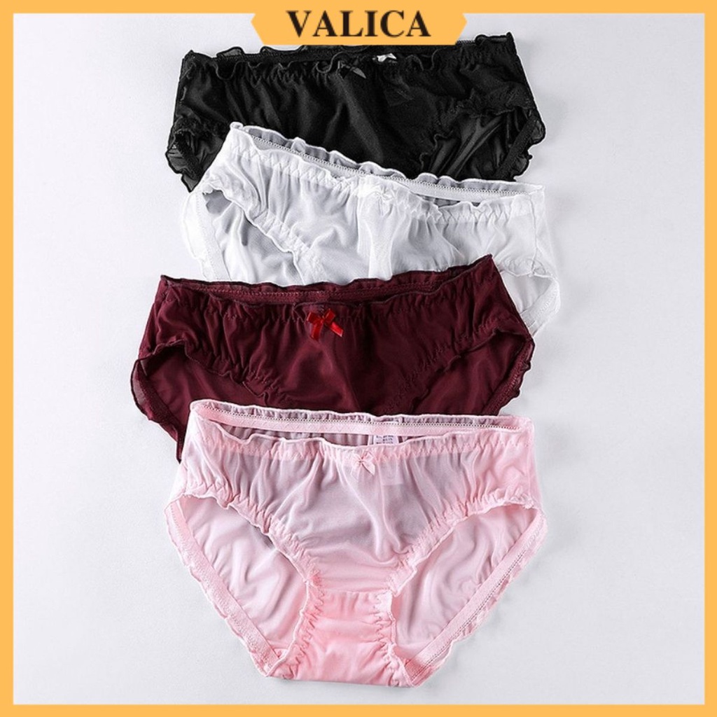 Quần lót nữ ren lưới mềm mịn - Quần lót nữ co dãn, đáy may không cộm VALICA L136