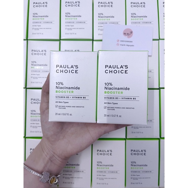 tinh chất dưỡng sáng da mờ thâm thu nhỏ lỗ chân lông Paula's choice 10% niacinamide booster 20ml