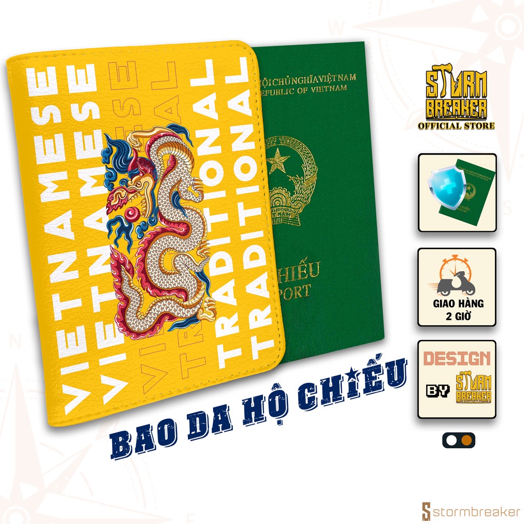 Bao Da Hộ Chiếu/Passport Du Lịch Nam - Nữ  - VIETNAMESE TRADITIONAL - PPT190 STORMBREAKER