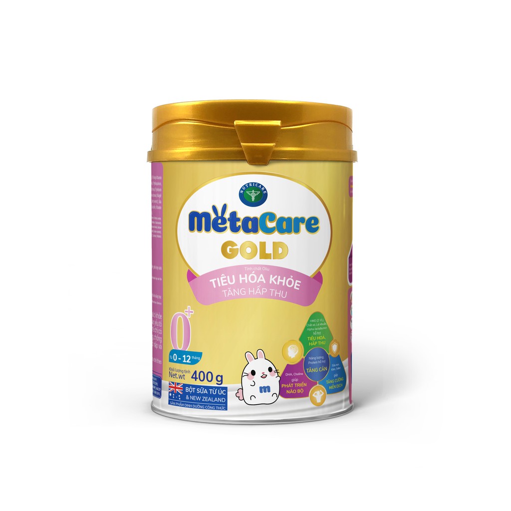 Sữa bột Nutricare Metacare GOLD 0+ - Tiêu hoá khoẻ, tăng hấp thu (400g)