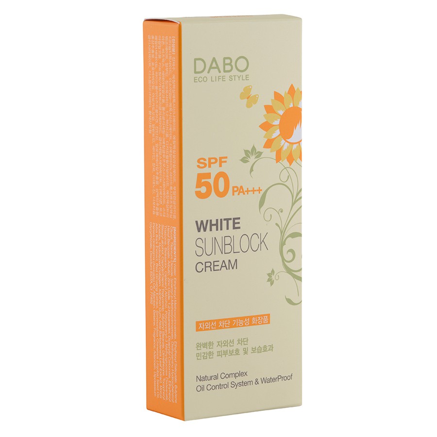 Kem chống nắng cao cấp DABO White Sunblock Cream SPF50 nhập khẩu chính hãng Hàn Quốc 70ml