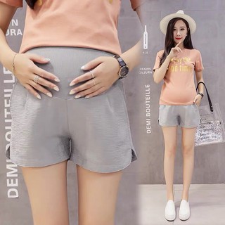 Quần đùi cho bà bầu mặc hè, dáng chữ A, chất đũi mềm mát - 𝐐𝟓𝟒