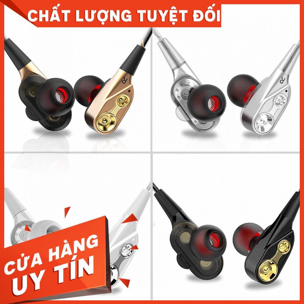 (Sỉ IB)Tai nghe HiFi lõi kép siêu bass-Siêu chất-Có míc đàm thoạiNội địa trung