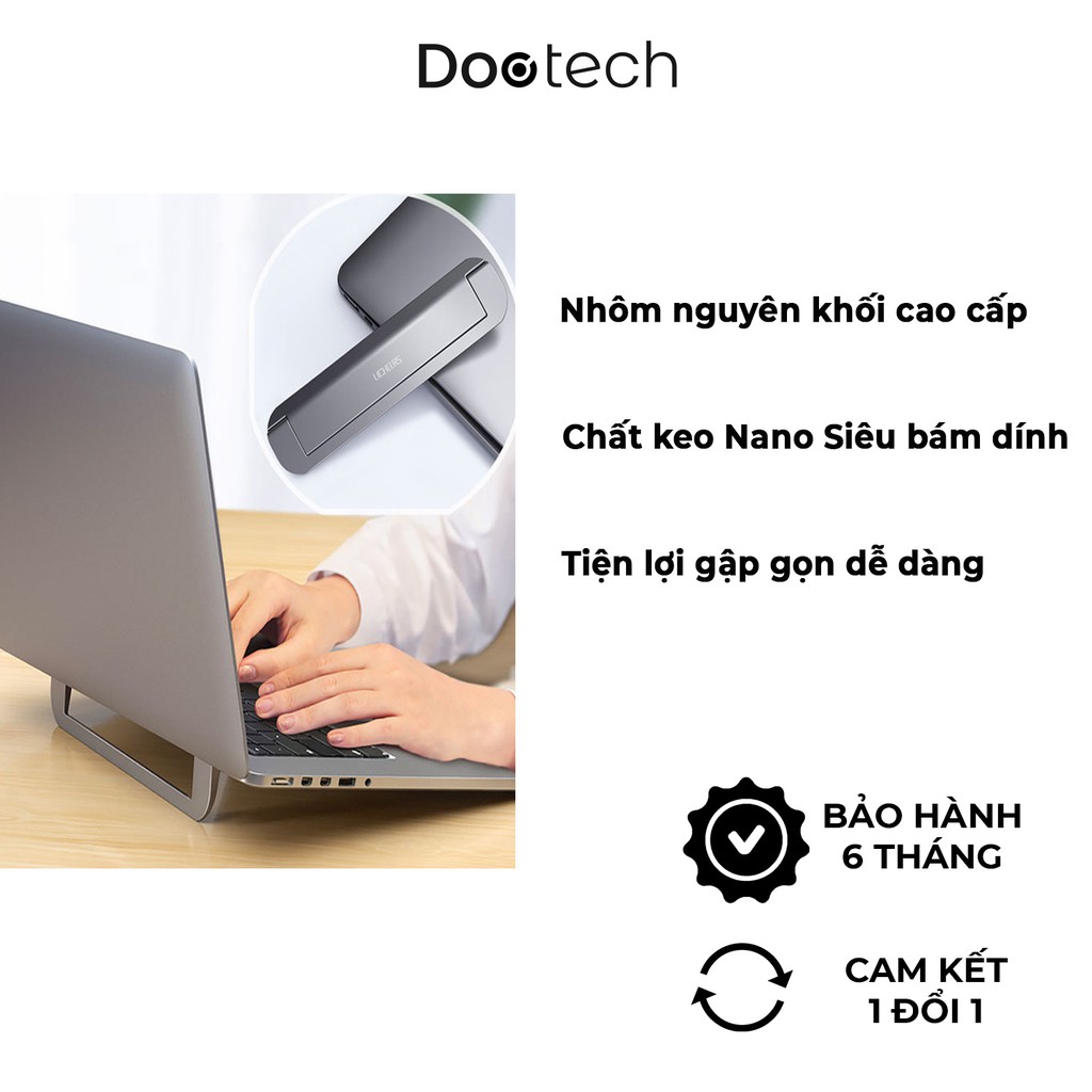 Đế tản nhiệt Laptop, Macbook, giá đỡ laptop, gấp gọn, nhôm nguyên khối, chính hãng LICHEERS