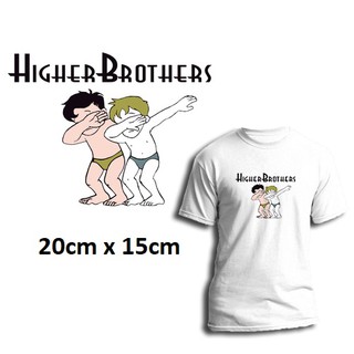 Miếng ủi truyền nhiệt offset dán quần áo hình HIGHER BROTHERS