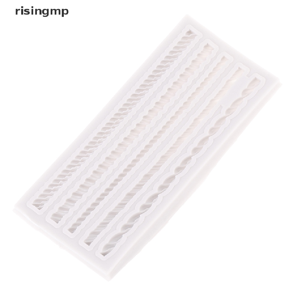 Khuôn Silicone Làm Bánh / Sô Cô La Hình Dây Thừng Năm Đường Độc Đáo DIY ♨Trên đó