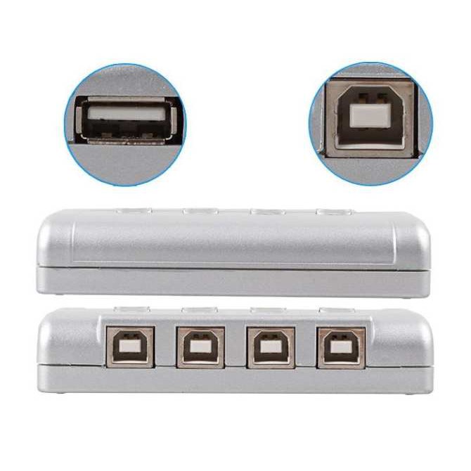 Bộ chia sẻ máy in tự động 1 ra 4 MT viki SW241 - Bộ chia máy in 1 ra 4 - Chia máy in 1 in 4 out -dc905