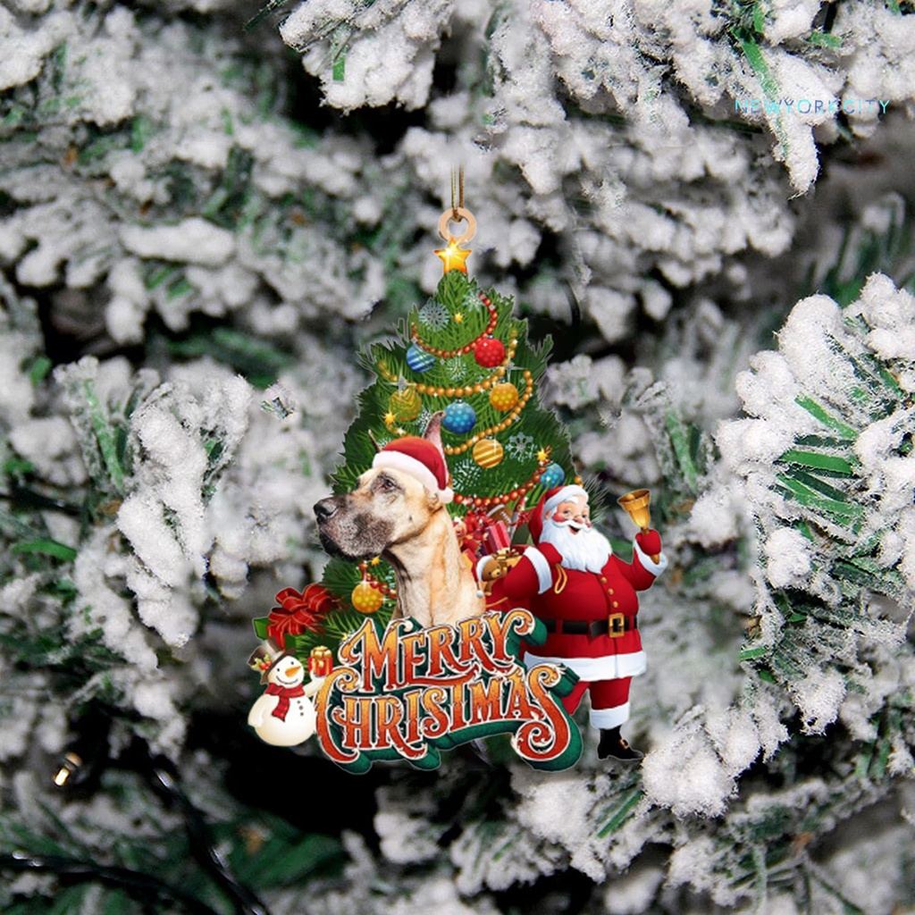 Mô Hình Ông Già Noel / Cún Gỗ Treo Trang Trí Giáng Sinh Chống Vỡ