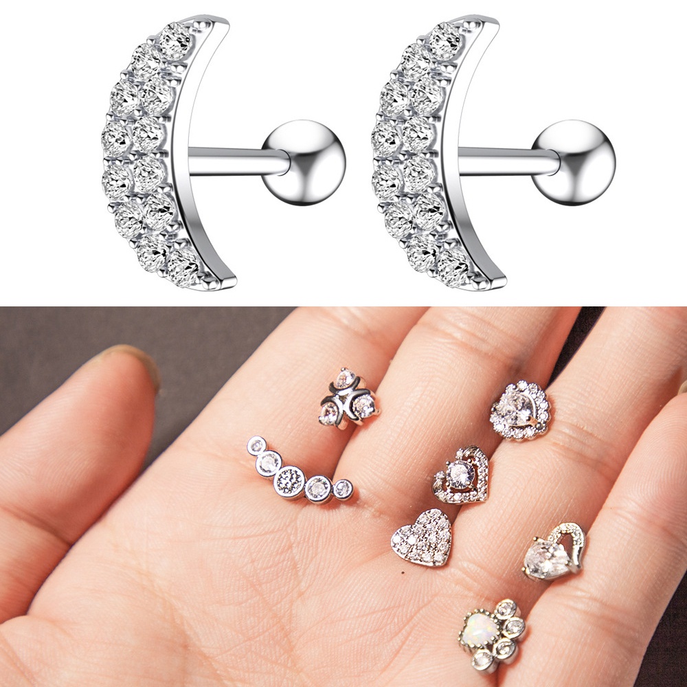 Khuyên xỏ sụn tai bằng thép 12 phong cách thời trang sexy