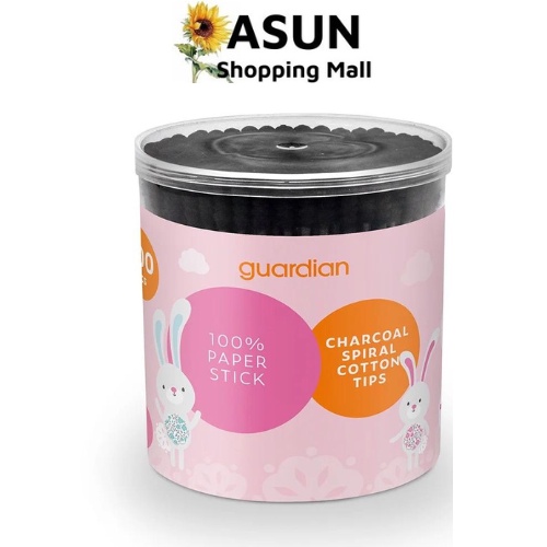 Tăm Bông Chứa Than Hoạt Tính Cao Cấp Guardian Hộp 200 Cây