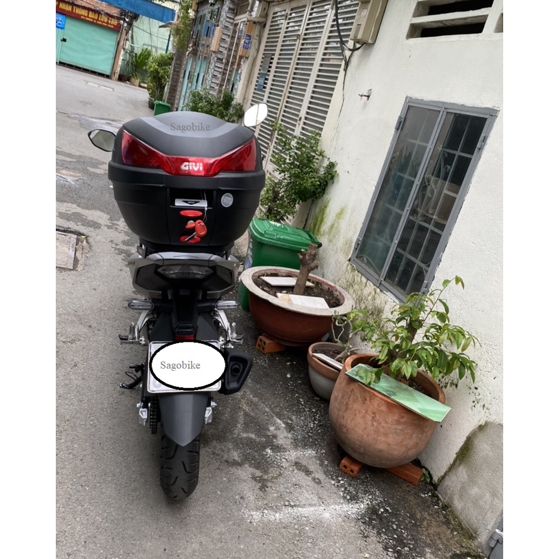 Thùng xe Winner X 2022, thùng Givi B27N và baga givi lắp cho Winner X V3, hàng Givi chính hãng, bảo hành 2 năm