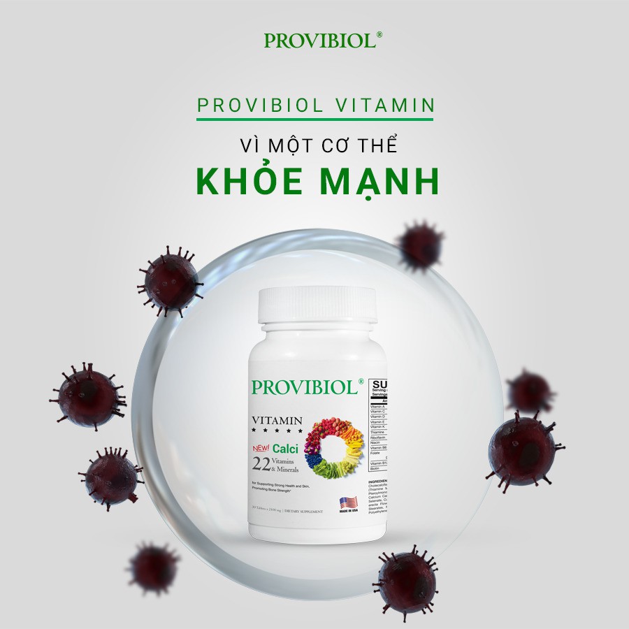 Thực Phẩm Bảo Vệ Sức Khỏe Provibiol Bổ Sung Vitamin và Khoáng Chất 30 Viên