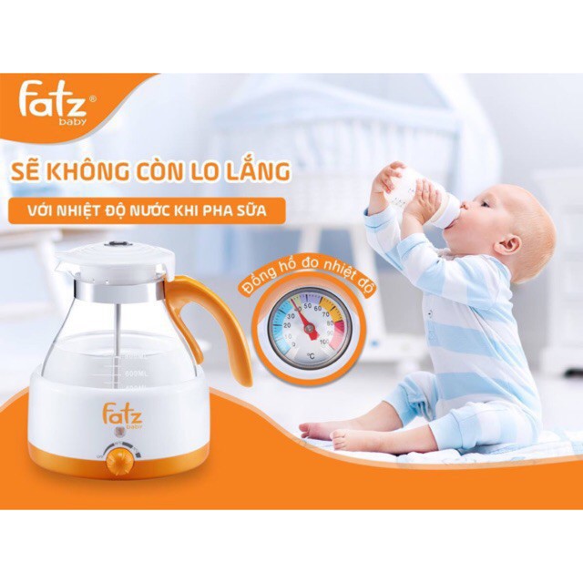 Máy hâm nước pha sữa 800ml Fatz baby FB3004SL / FB3005SL có đồng hồ đo nhiệt độ