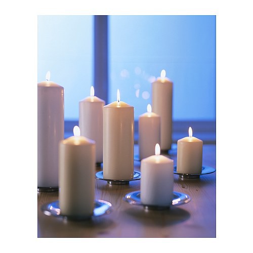 Nến trụ trắng đơn FENOMEN  - IKEA