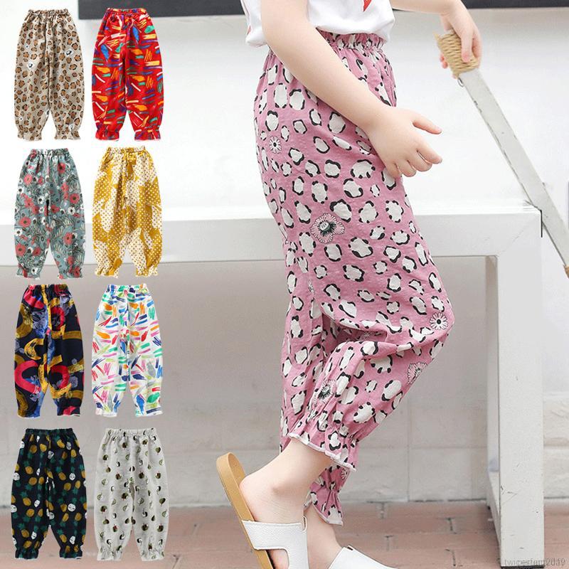 Quần Dài Chất Cotton Hoạ Tiết Hoạt Hình Đáng Yêu Cho Bé