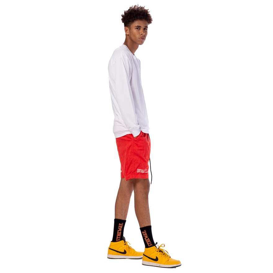 5THEWAY 5TW/RTW Long Sleeve Traditional Fit Tee Aka Áo Thun Trắng Tay Dài Logo Cam