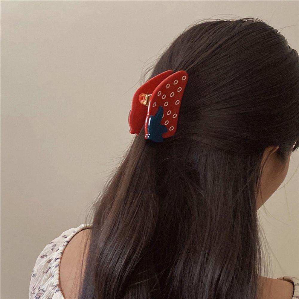TWINKLE Kẹp Tóc Đuôi Ngựa Hình Gấu Trúc / Dưa Hấu / Dâu T