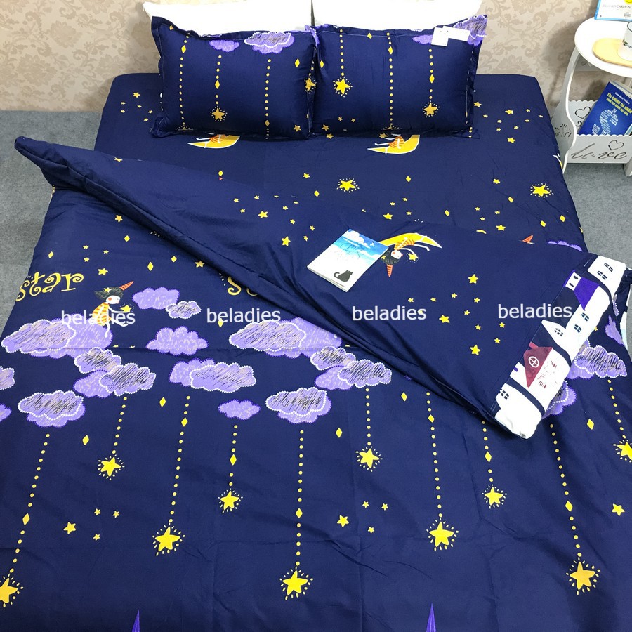 Vỏ chăn poly cotton có khóa kéo để lồng ruột, kích thước tiêu chuẩn nhiều mẫu
