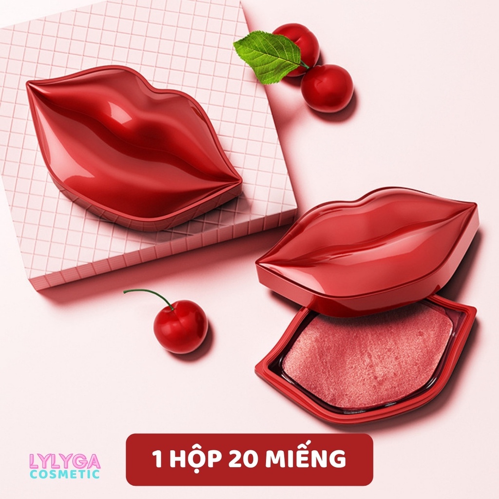 Mặt nạ môi BIOAQUA CHERRY 60g Hộp 20 miếng, mặt nạ ngủ cho môi ban đêm, ban ngày giảm thâm 1 HỘP MN18