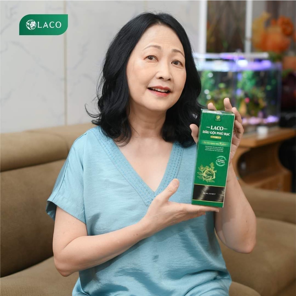 Dầu gội nhuộm tóc LACO Duocphamhn92 làm đen tóc tự nhiên bóng đẹp tự tin ngay sau 9 phút