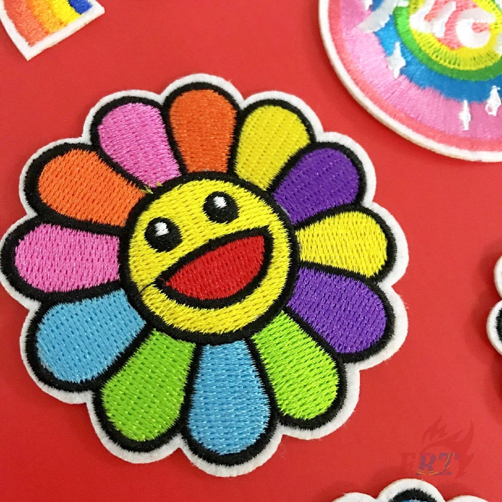 ☸ Fashion Brand - Rainbow &amp; Sunflower Patch ☸ 1Pc Diy Sew on Iron on Badges Patches（Rainbow - Series 05）
