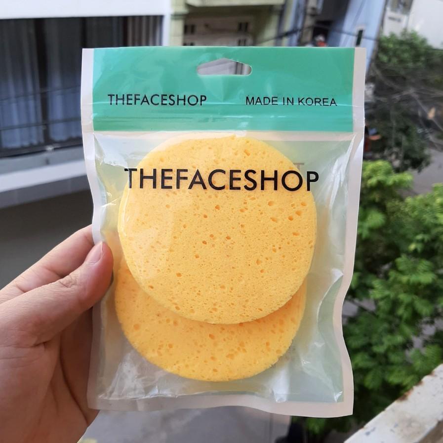 Bông bọt biển rửa mặt The face shop Hàn quốc (6 miếng và 2 miếng)