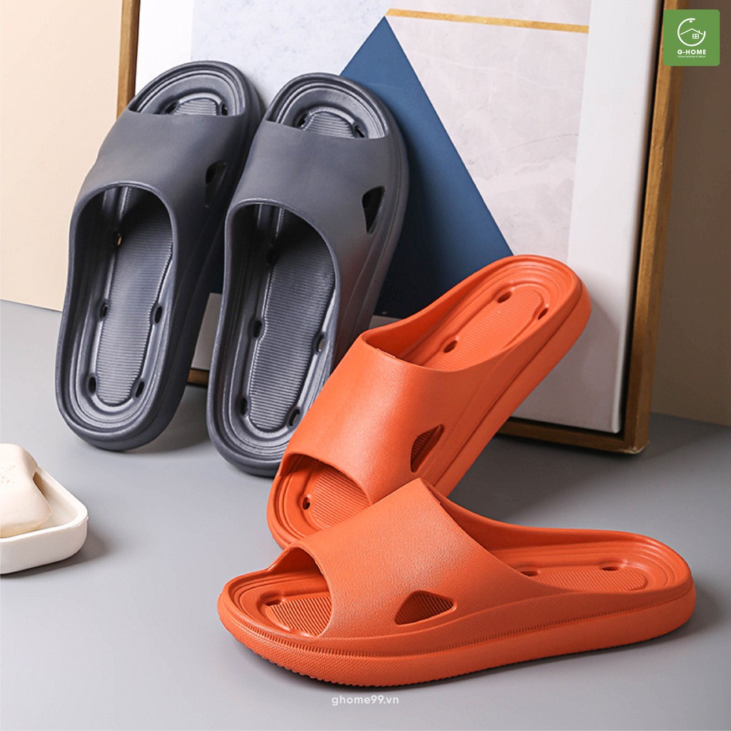 Dép đi trong nhà nam nữ cao su thoáng khí, mềm nhẹ cho da DT21M1