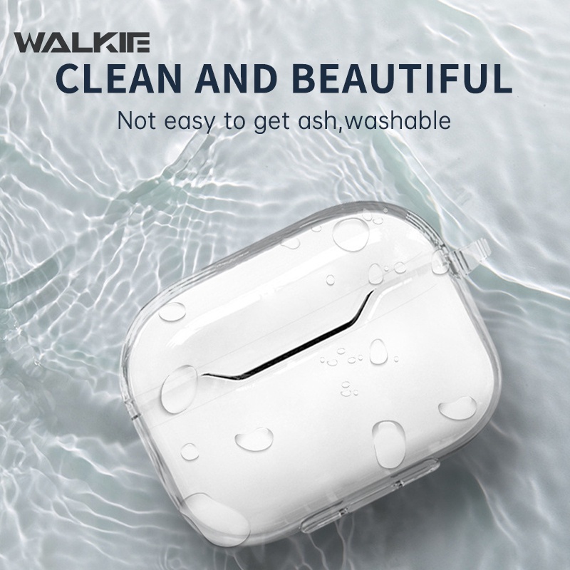 Vỏ bảo vệ hộp sạc tai nghe Bluetooth Baseus SIMU S1 Pro bằng TPU mềm trong suốt kèm móc khóa chống thất lạc
