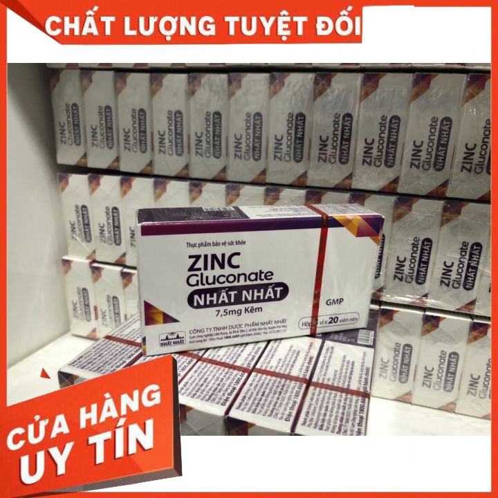 ZINC Gluconate Nhất Nhất - Hộp 60 viên