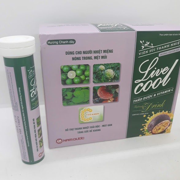 C sủi Live cool sủi thanh nhiệt thảo dược, người tiểu đường và ăn kiêng uống được tuýp x 16 viên