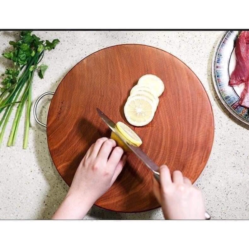 Thớt gỗ me sừn tròn đường kính 30cm