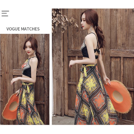 CÓ SẴN BIKINI đồ bơi nữ 3 mảnh thổ cẩm