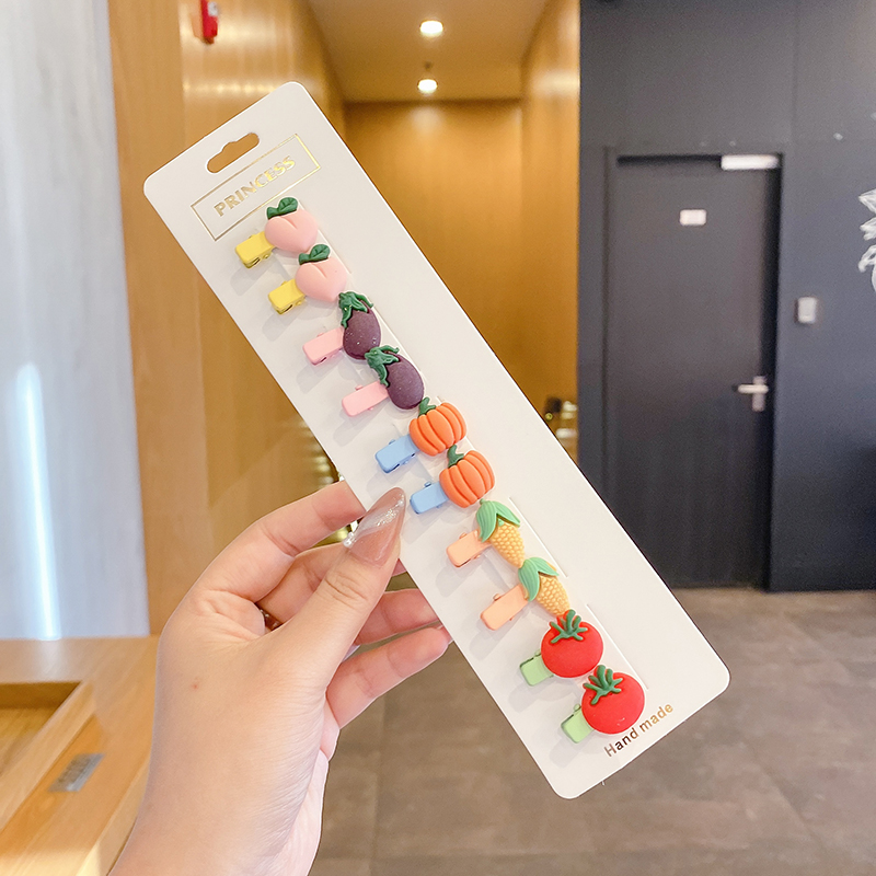 Set 10 kẹp tóc kiểu hoạt hình xinh xắn cho bé gái