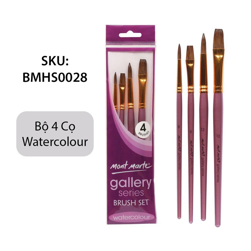 Bộ cọ vẽ Màu nước Mont Marte - Gallery series Brush Set