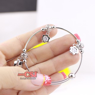 VÒNG TAY NỮ INOX PHỤ KIỆN HÌNH HOA MAI LT436 - đẹp, không đen, chuẩn thời trang