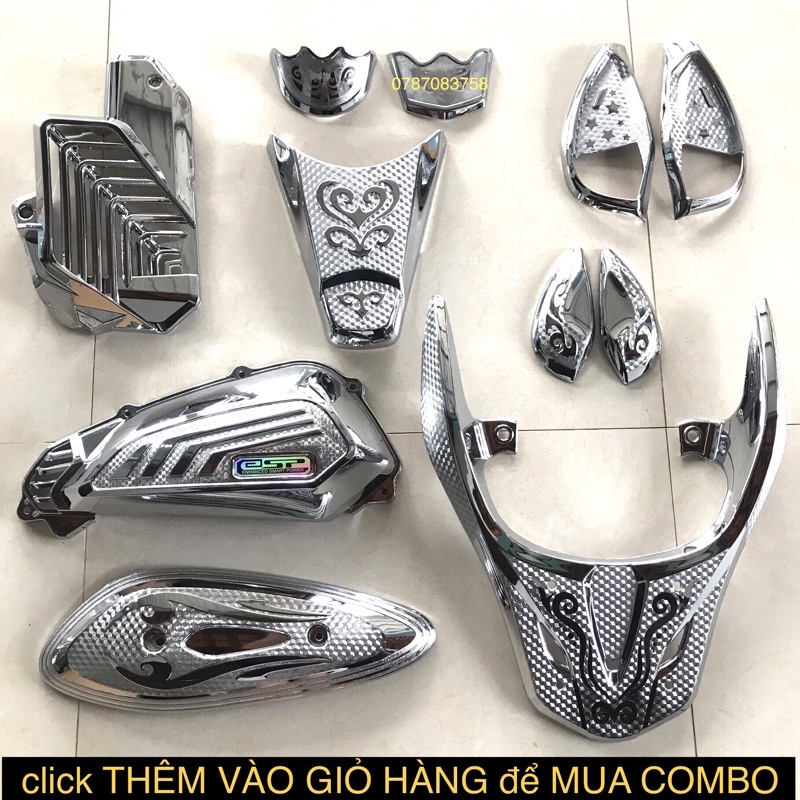 Phụ kiện xe SH MODE 2020-2023 ốp mạ nhúng crom, hàng loại I