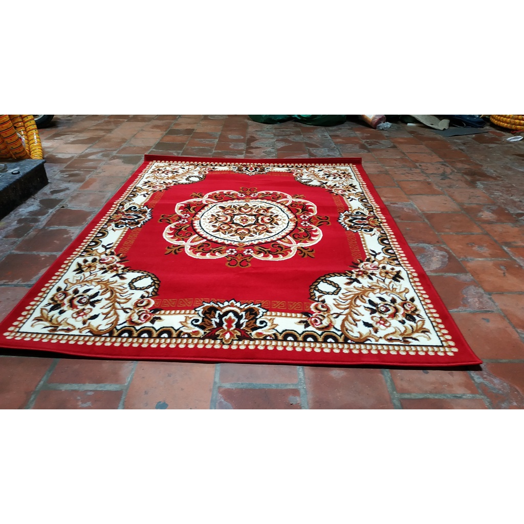 Thảm trải sập gỗ , sập thờ len dệt Indo  kích thước 1.6 x 2m
