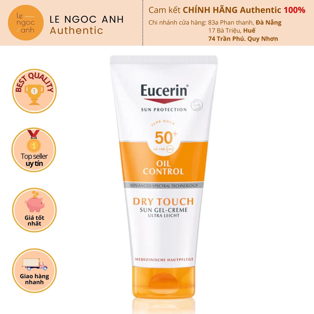 Kem chống nắng Eucerin Sun Protection Oil Control Body Dry Touch Gel-Cream SPF 50 200 ml
