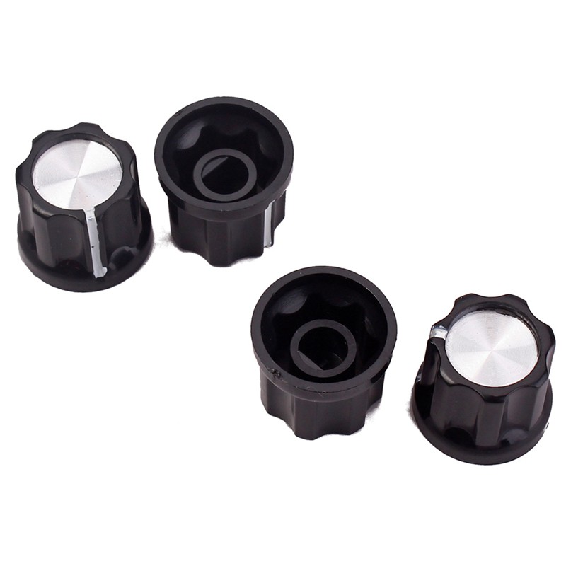 High Quality 10Pcs Black Potentiometer Control Knob Volume Electric Guitar Bass