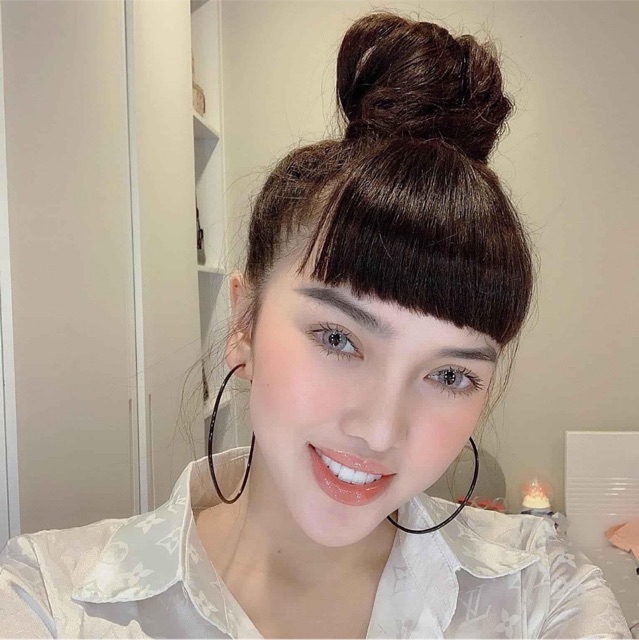 Khuyên tai tròn trơn đen cá tính phong cách thời trang k014/015TR