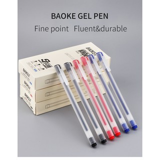 ( Hộp 12 Cây ) Bút Gel 0.5mm ,Màu Đen/Xanh/Đỏ-BAOKE/PC3768
