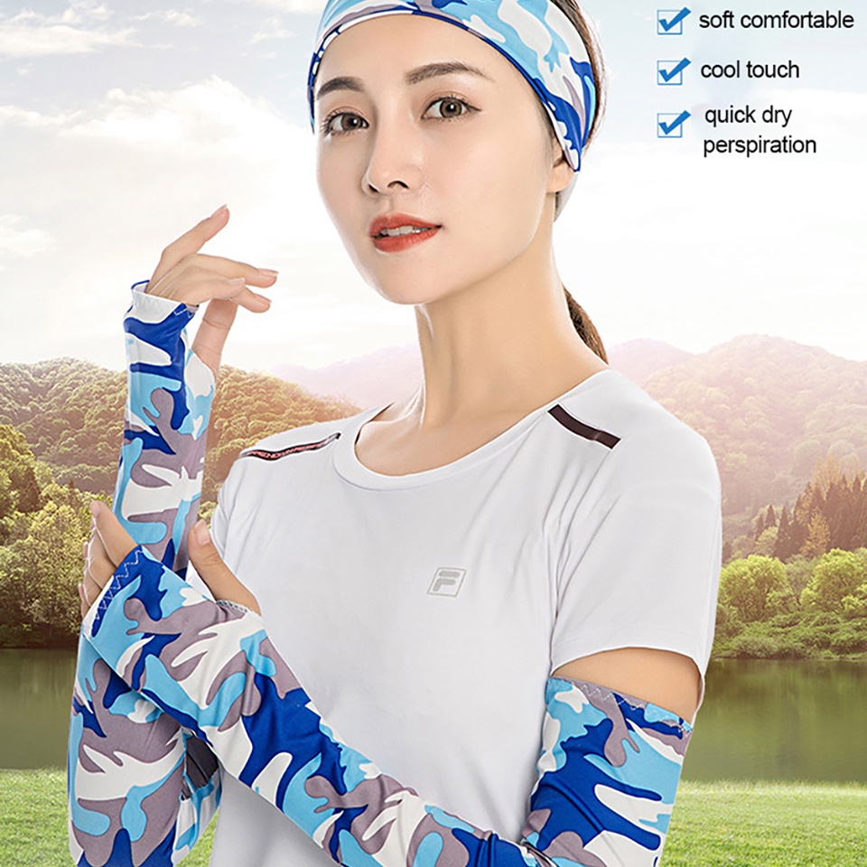 GTUBIKE 1 Bao tay chống tia uv GTUBIKE bằng vải thun lạnh thoáng khí đi xe đạp thể thao
