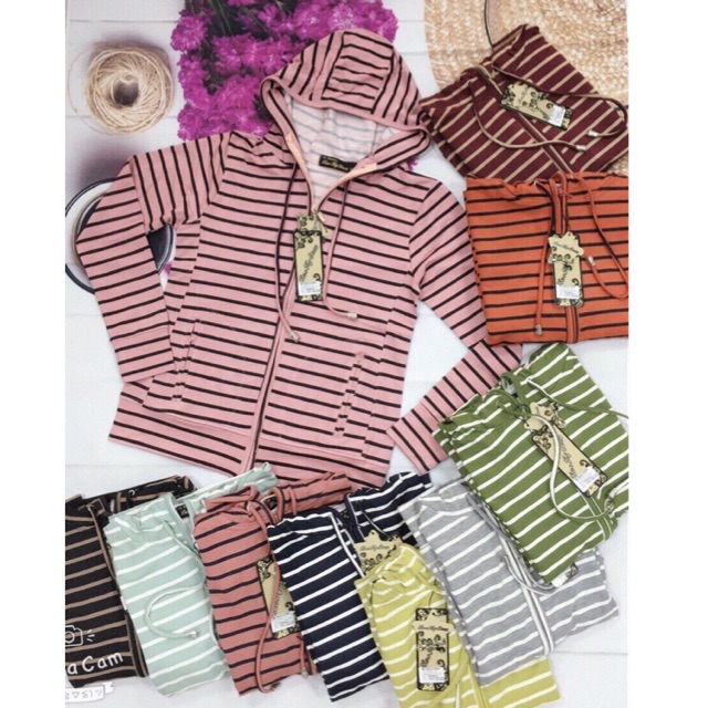 Áo khoác thun sọc chất xịn mịn mát