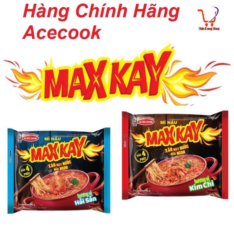 Mì Maxkay Acecook các vị hải sản/kim chi